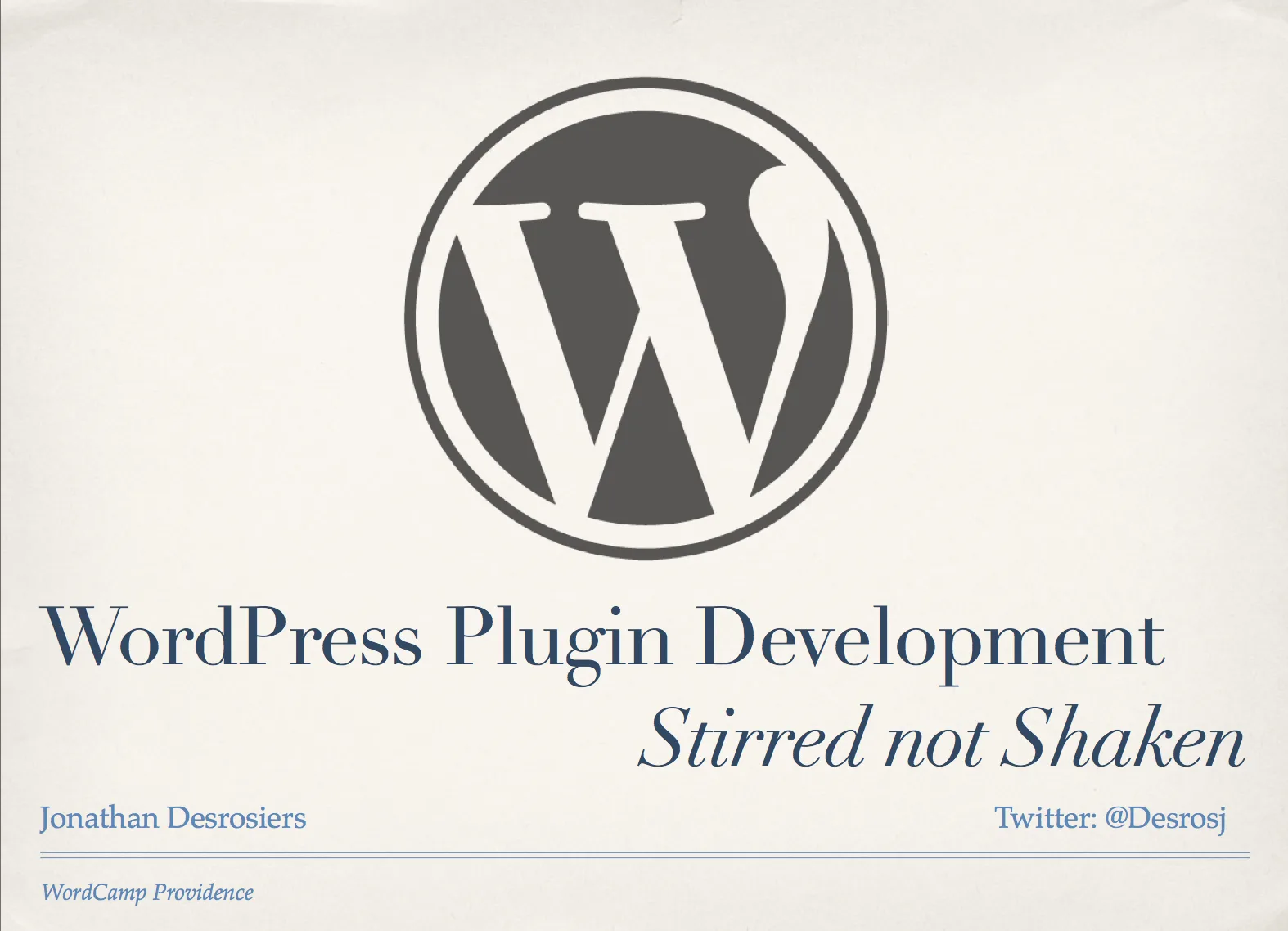 WordCamp Providence Slides