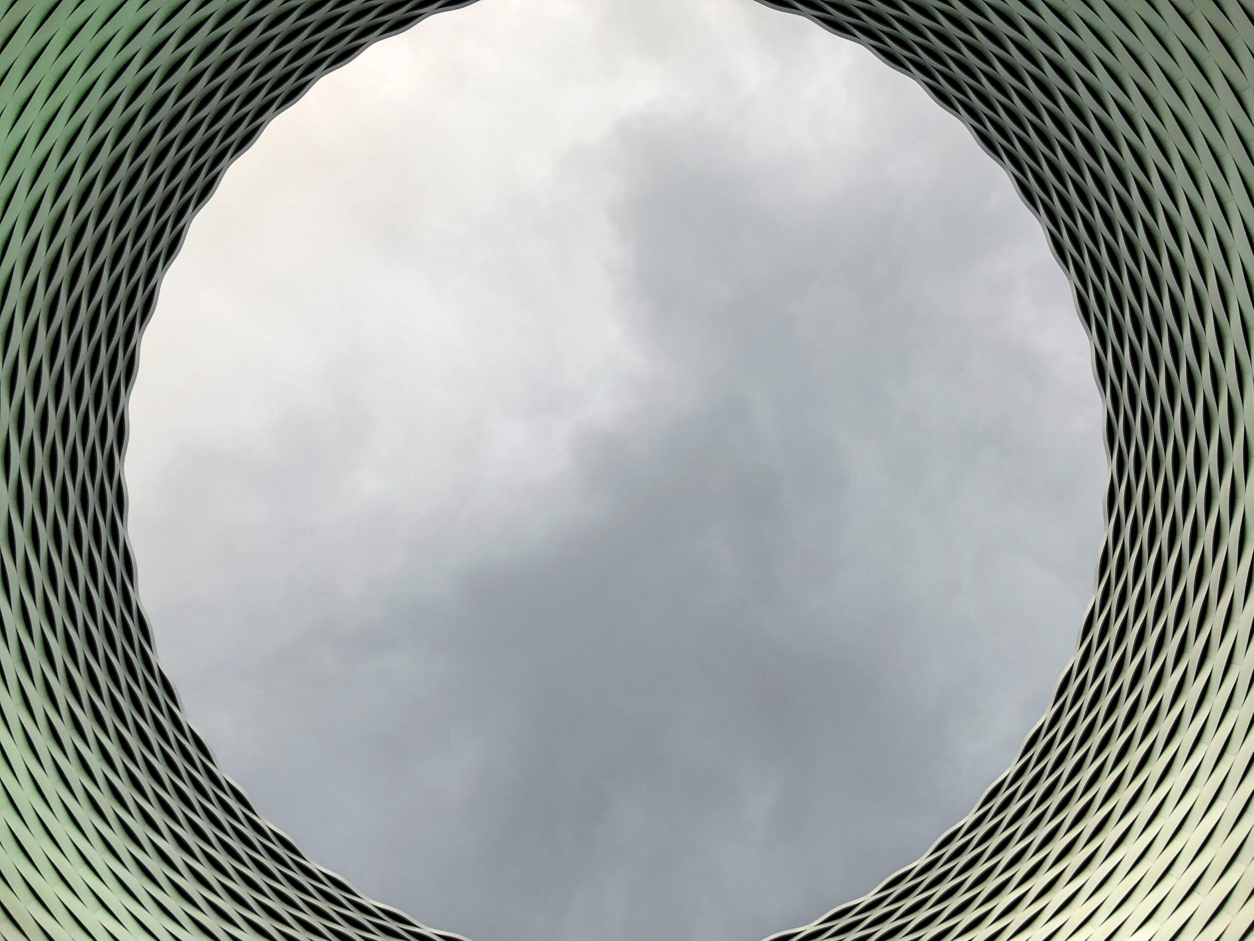 Detail of the Neue Messe building by Herzog & de Meuron in Basel, Switzerland.